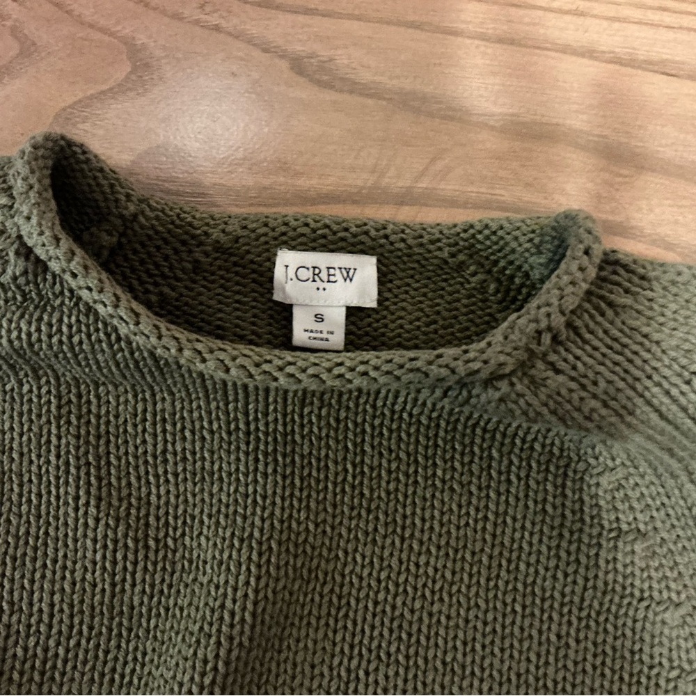 J. Crew Women's Olive Crewneck Sweater